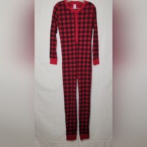 Fruit of the Loom ~ Waffle Knit Thermal Plaid Onsie, Pajamas, Long Johns
